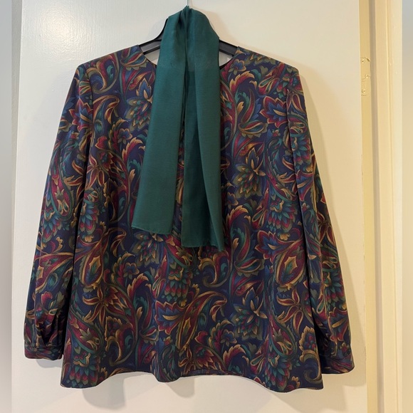 Kasper vintage midi skirt and blouse set women size 18 - Picture 7 of 14